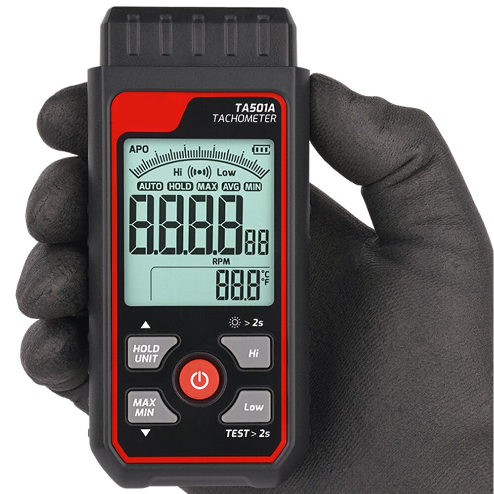 Industrial Laser Tachometer - Tacômetro laser TA501A até 999999 Tacômetro