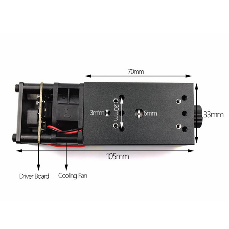 Industrial Green Laser - Módulo de Diodo Laser Focalizável 405nm
