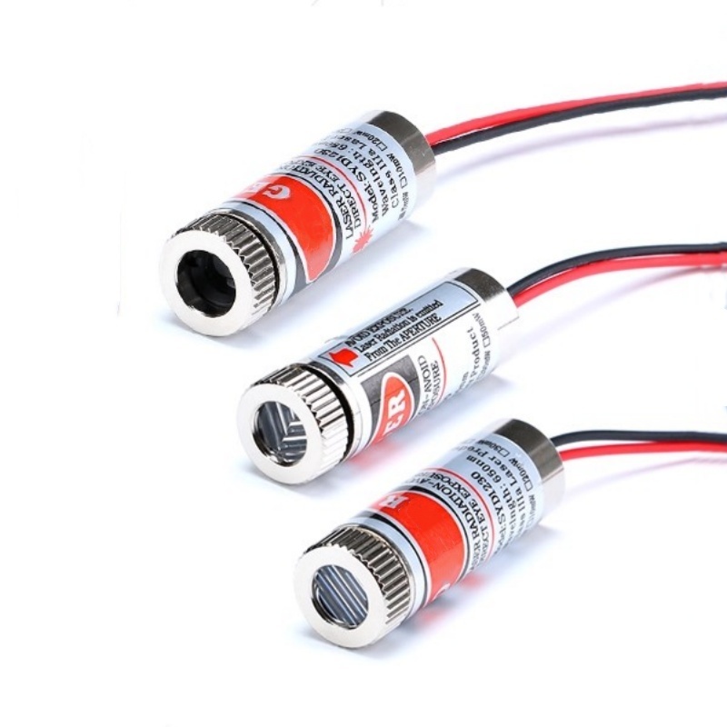 Industrial Laser Line - Cabeça de módulo laser vermelho/linha/cruz, 650nm,