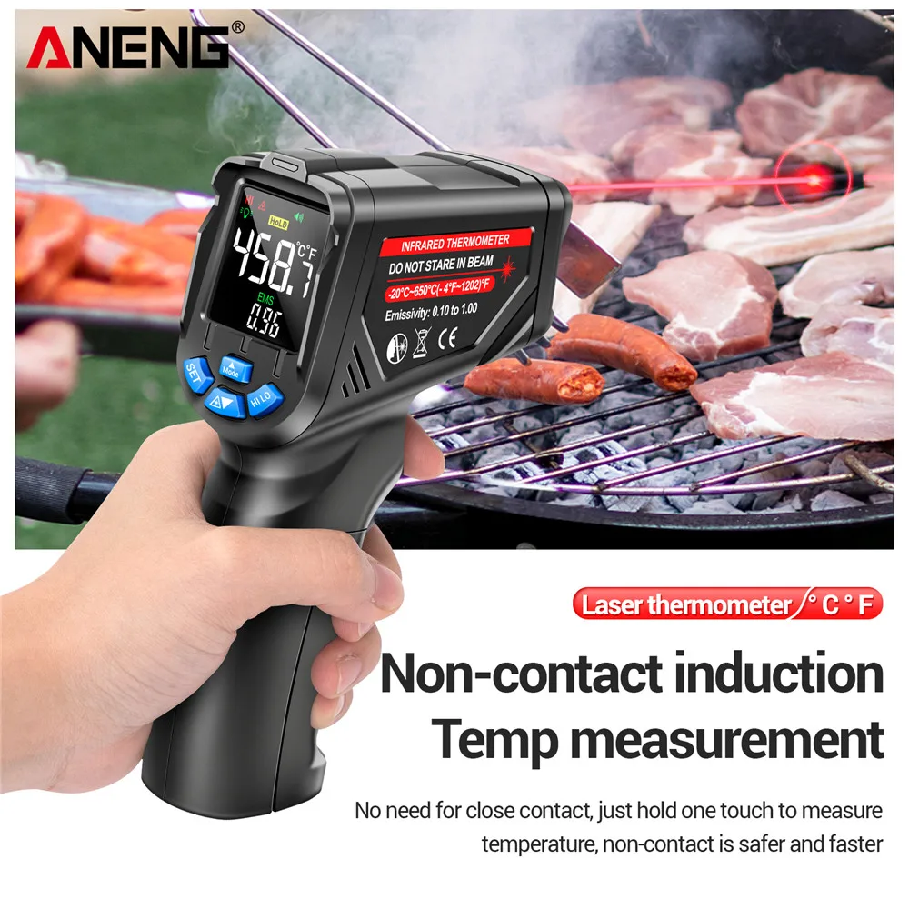 Industrial Laser Temperature Sensor - Termovisor Digital Infravermelho ANENG TH05 com