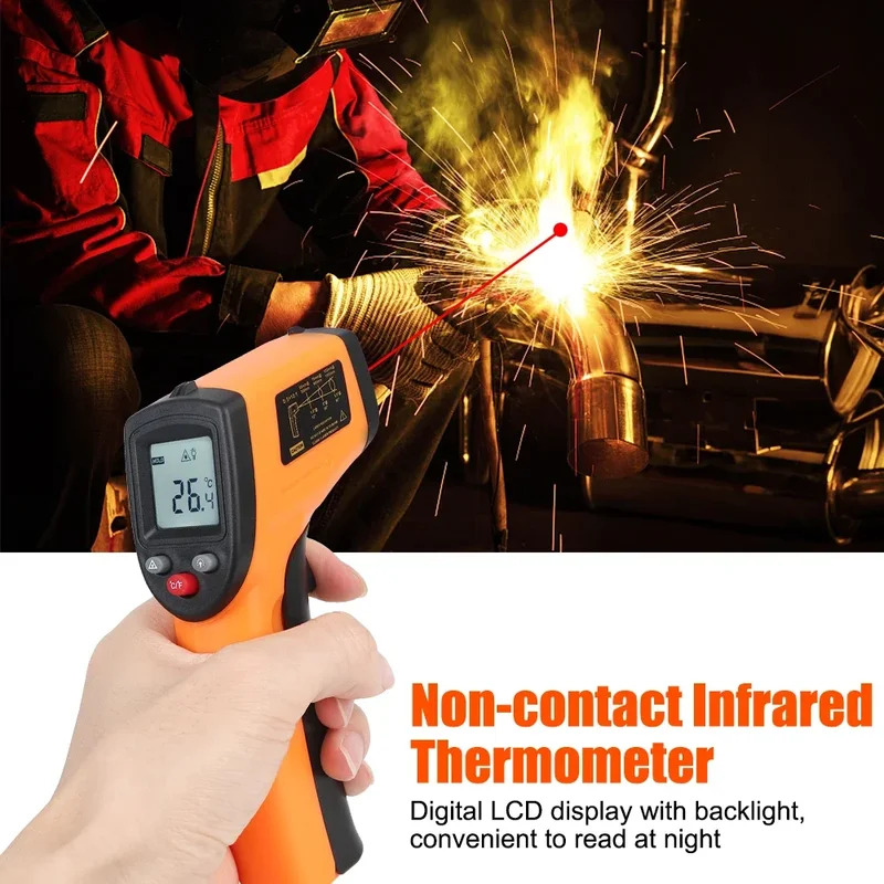 Industrial Laser Temperature Sensor - -50~380 ° C Pirômetro infravermelho industrial