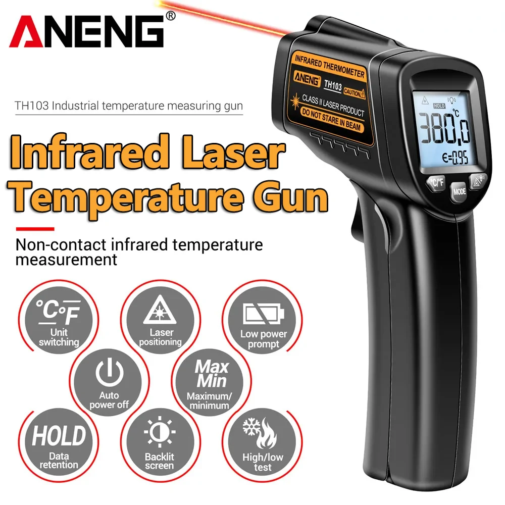 Pistola de Temperatura a Laser - Industrial Laser Temperature Sensor avaliação e preço