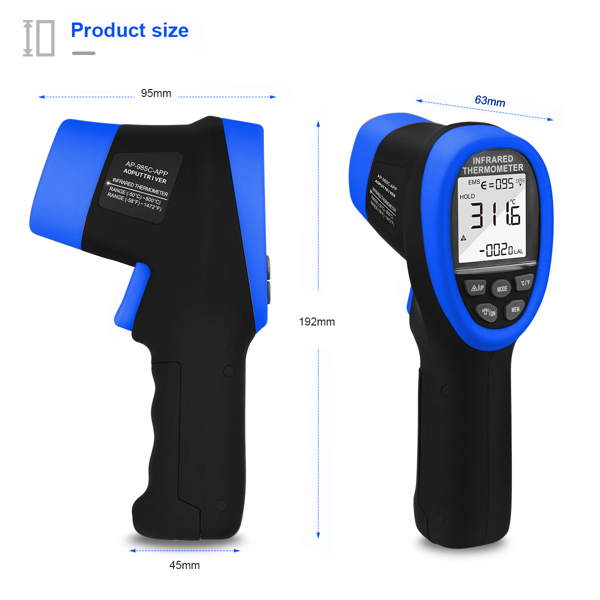 Termômetro Infravermelho HoldP - Industrial Laser Temperature Sensor avaliação e preço